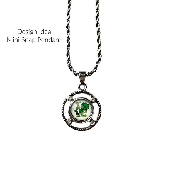 Snap Charm Set of 3 Includes 1 Standard Size 20mm and 2 Mini Snap Charms 12mm - Picture 4 of 4